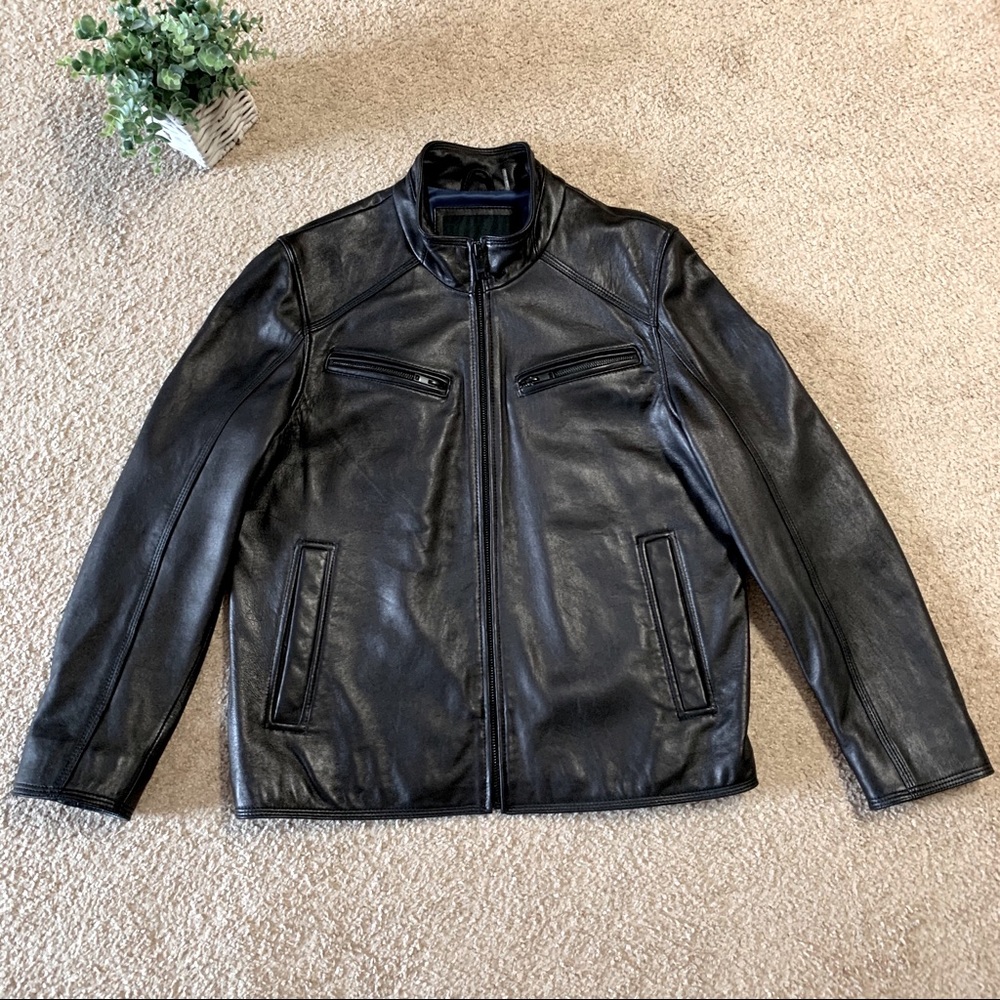 Wilson's Leather Black Moto Jacket